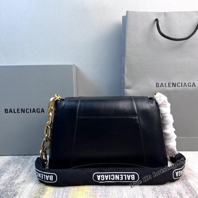 Balenciaga專櫃爆款鱷魚紋女士皮包 巴黎世家2022鏈條包Downtown S號單肩包 款號:8509 fyj1257